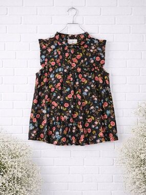 Kate Spade Wild Ones Meadow Ruffle Yoke Top Size XS